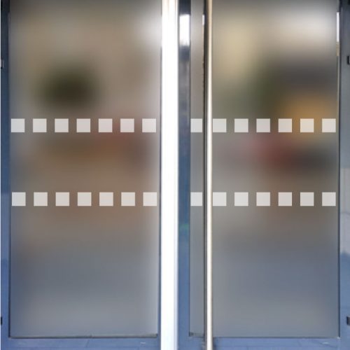 Bandes cache portes vitrees transparente
